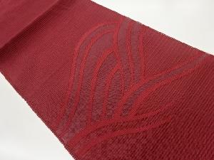 絽綴れ抽象波模様織出し名古屋帯